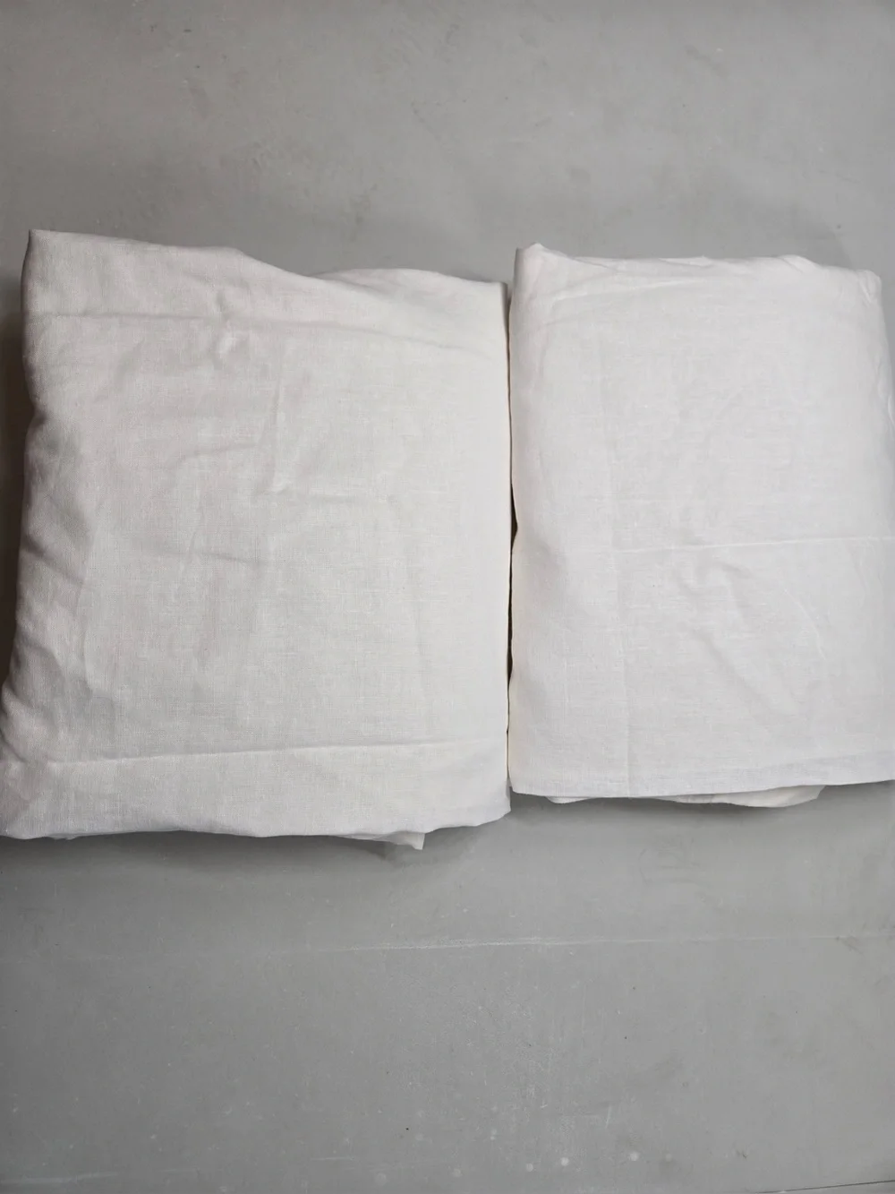 QUINCE Set Of 2 48x84 European Linen Curtains White 0507